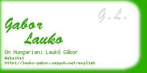 gabor lauko business card
