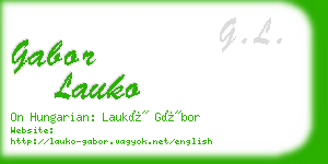 gabor lauko business card